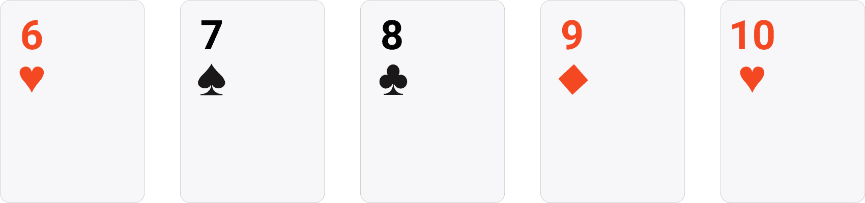 Straight poker example