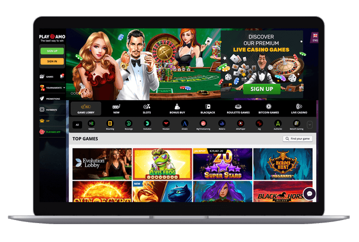 Playamo Casino Mockup