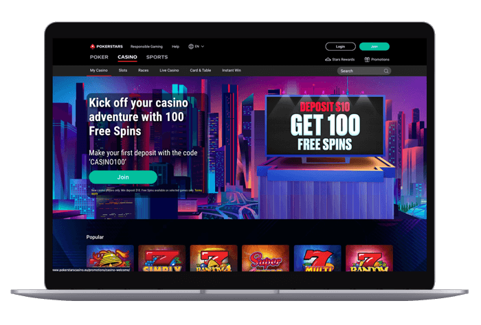 Pokerstars Casino Mockup