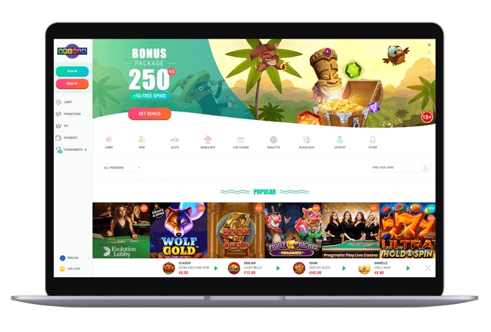 Spinia Casino Mockup