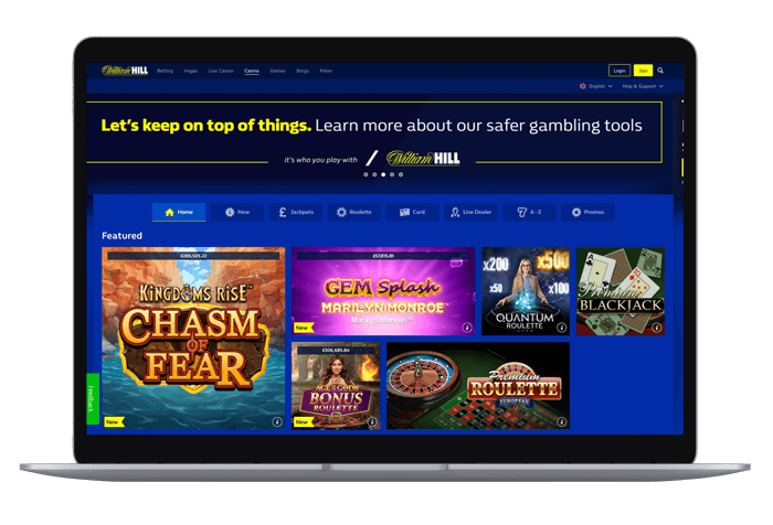 Williamhill Casino Mockup