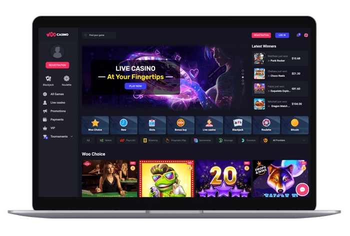 Woocasino mockup