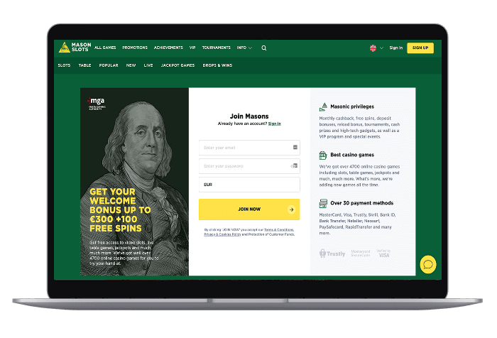 Review of Masonslots Mockup - A Revolutionary Online Casino
