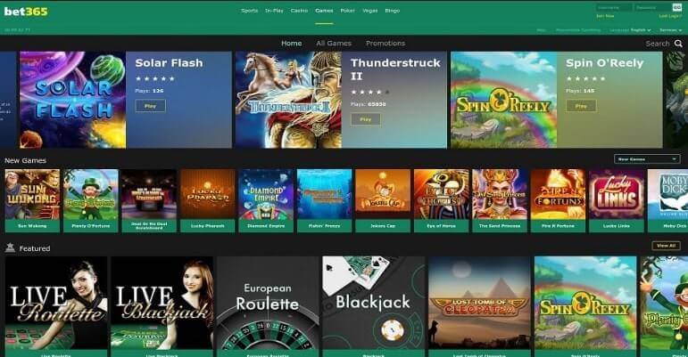 Bet365 homepage