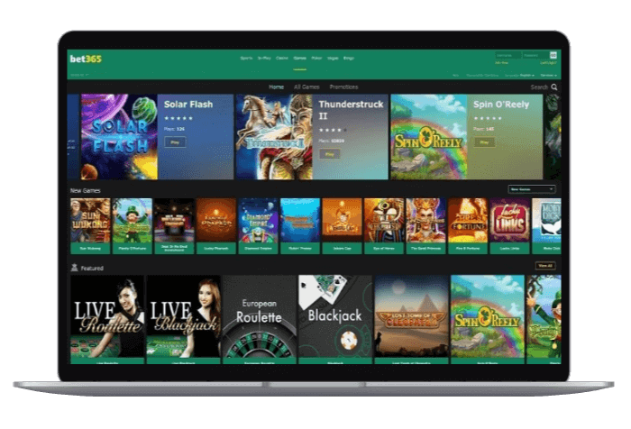 Bet365 casino mockup