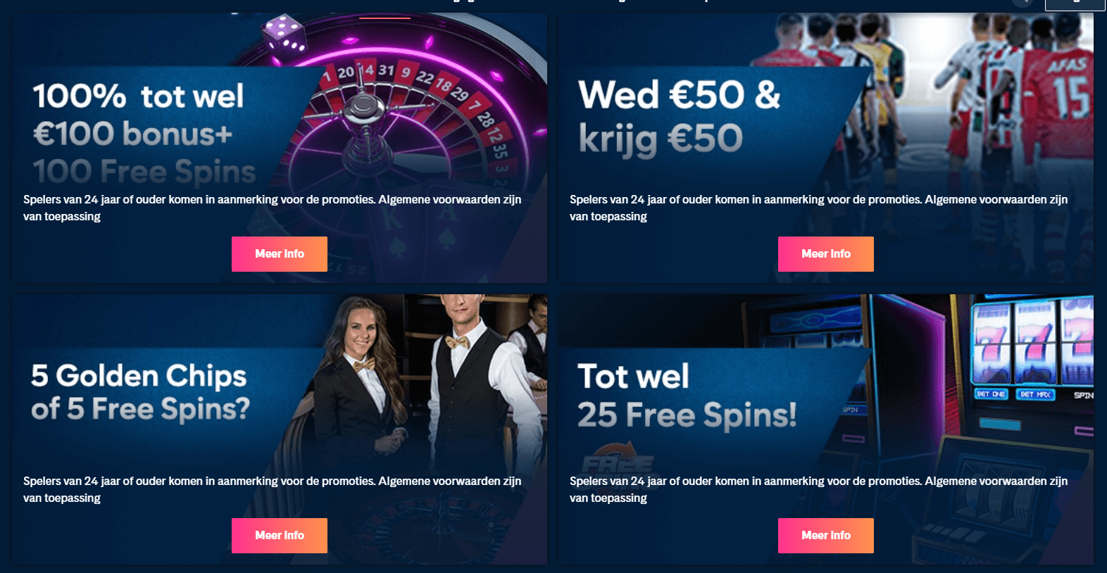 Holland casino bonussen