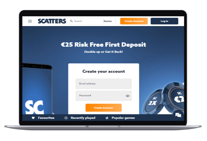 Scatters casino mockup