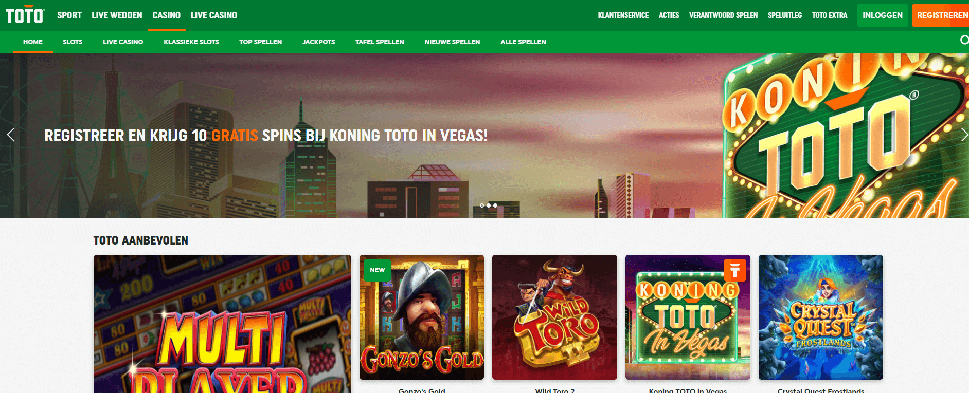 Toto casino homepagina