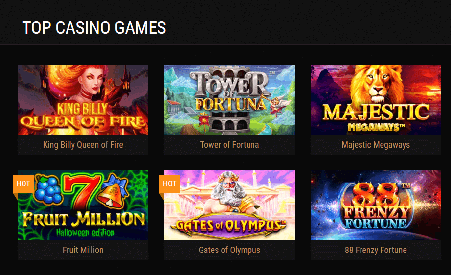 King Billy Casino Games