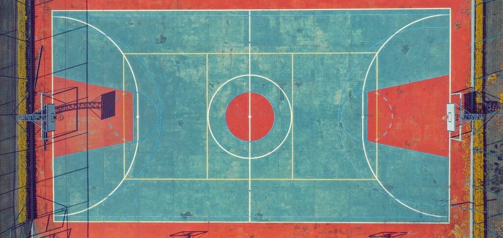 basketbal veld wedden