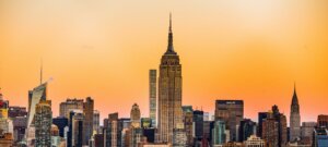 de skyline van New York