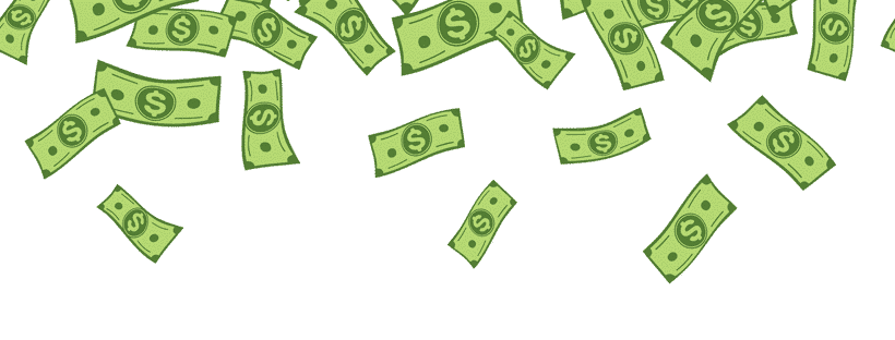 Image displaying cartoon real money