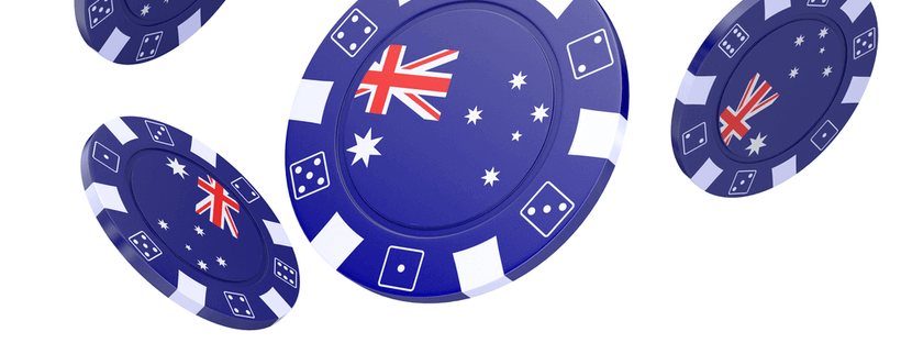 Australian flag poker chips