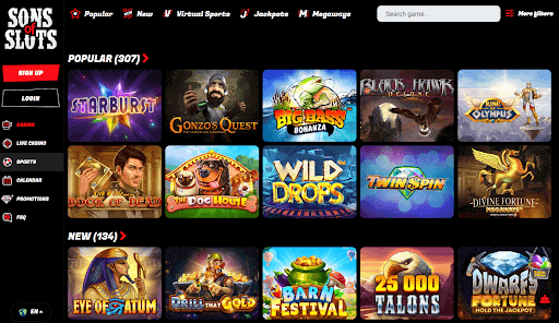 Sons of Slots Home Page