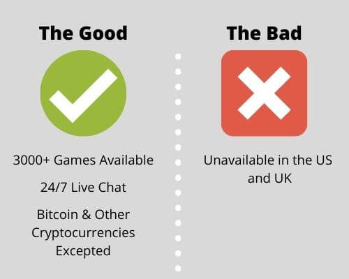 Casino Rocket Pros & Cons