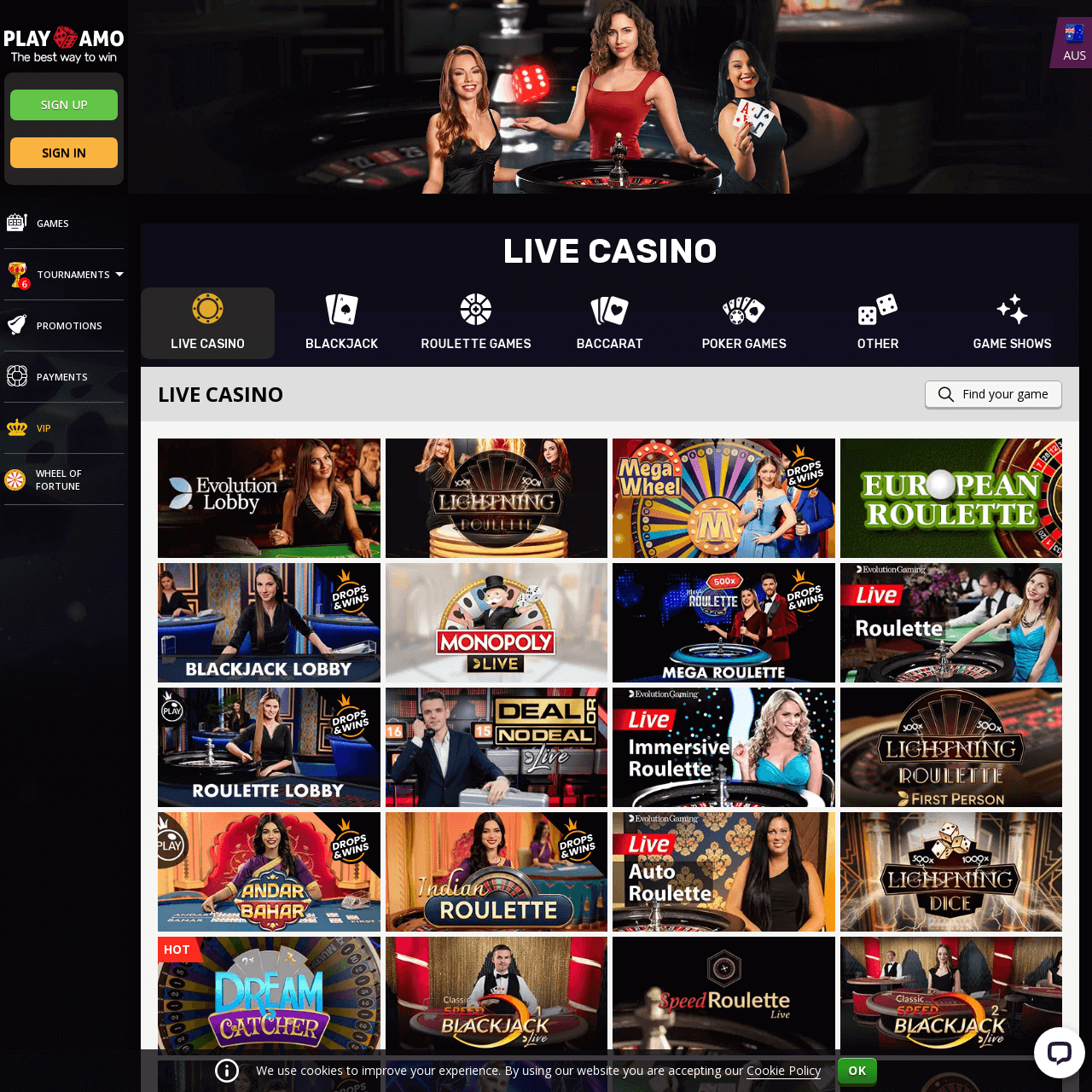 Playamo Live Casino