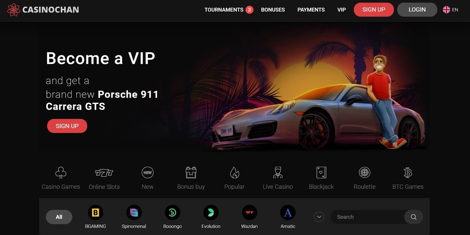 Casinochan Interface
