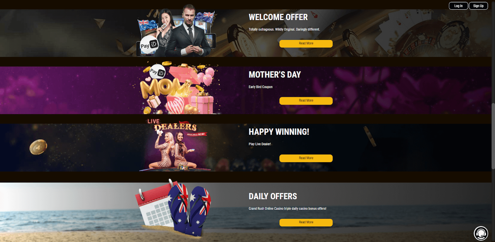 Grand Rush Casino Bonuses
