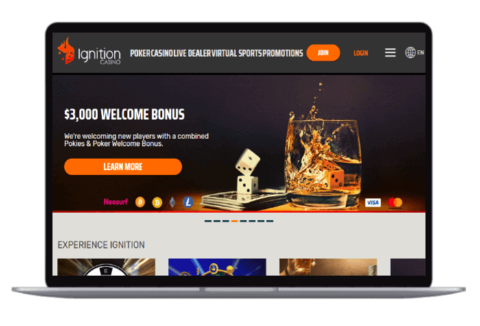 Ignition casino Mockup AU