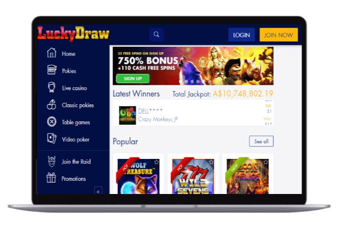 Luckydraw casino Mockup AU