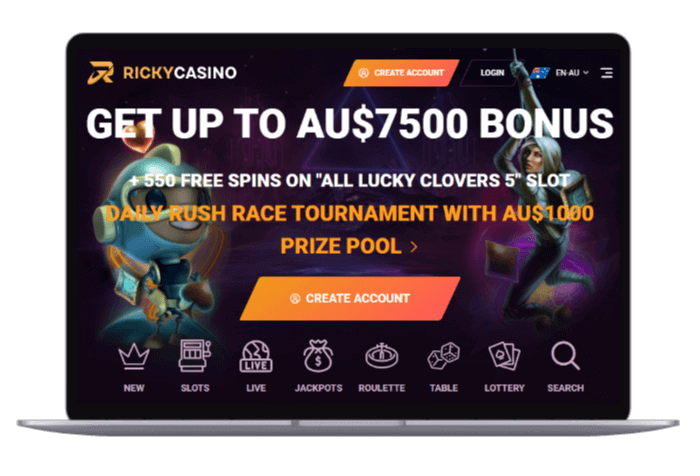Ricky Casino Mockup AU