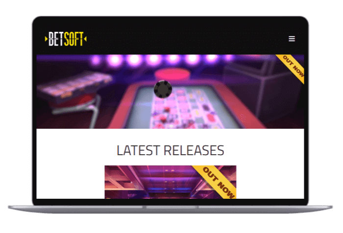 Betsoft Homepage Mockup