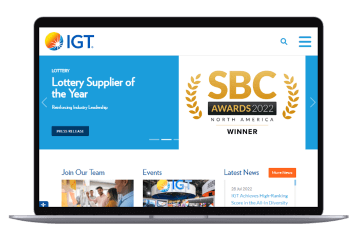 IGT Homepage Mockup
