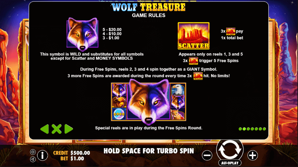 Wolf Treasure Bonuses 1