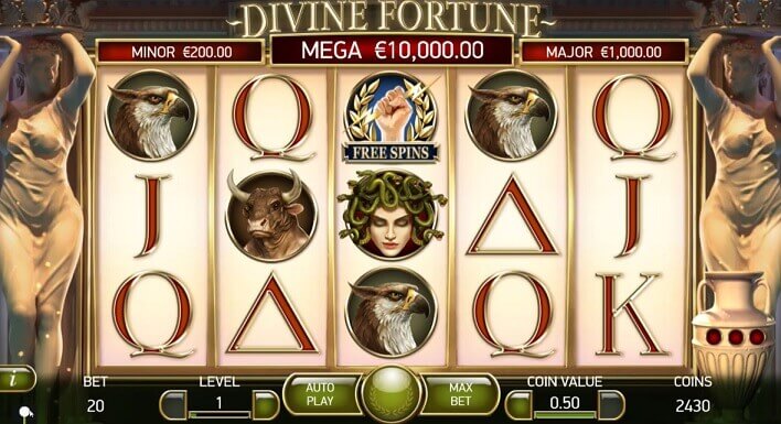 divine fortune slot scherm
