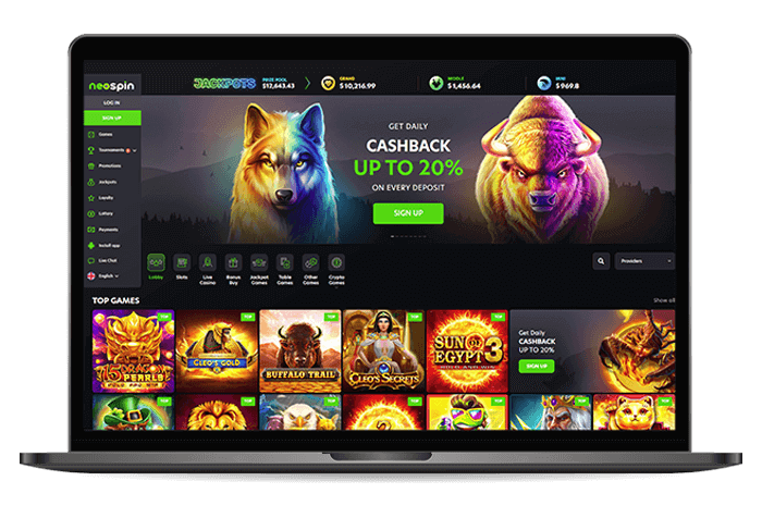 Neospin Online Casino AU Mockup