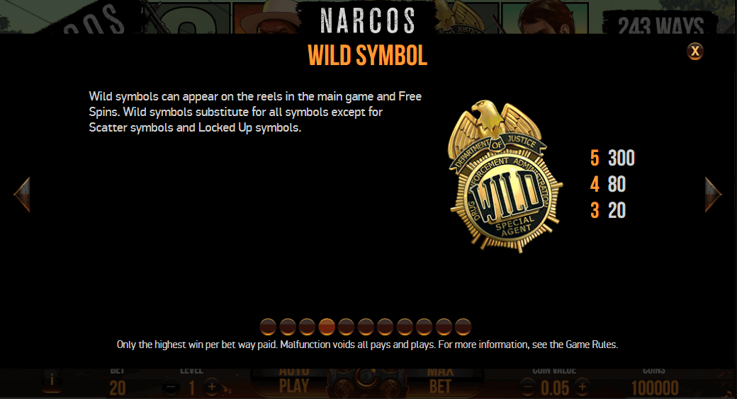Narcos Bonuses