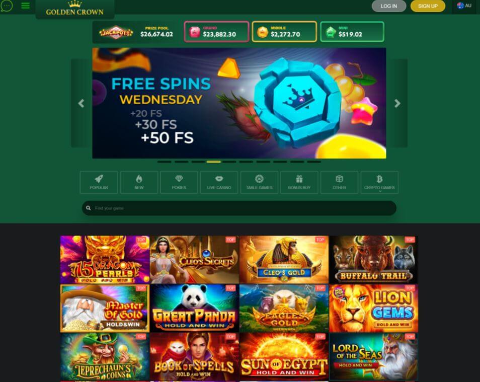 Golden Crown Casino Interface