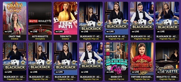 live casino aanbod