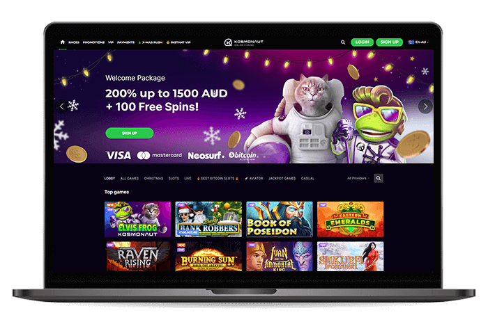 Kosmonaut Online Casino AU Mockup