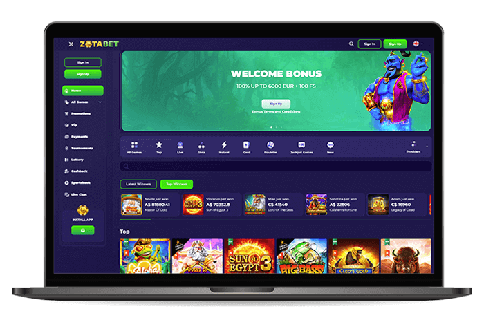 Zotabet Online Casino AU Mockup