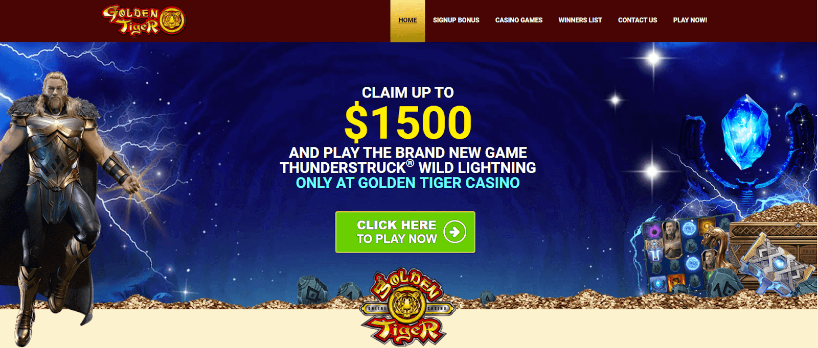 Golden Tiger Casino Interface