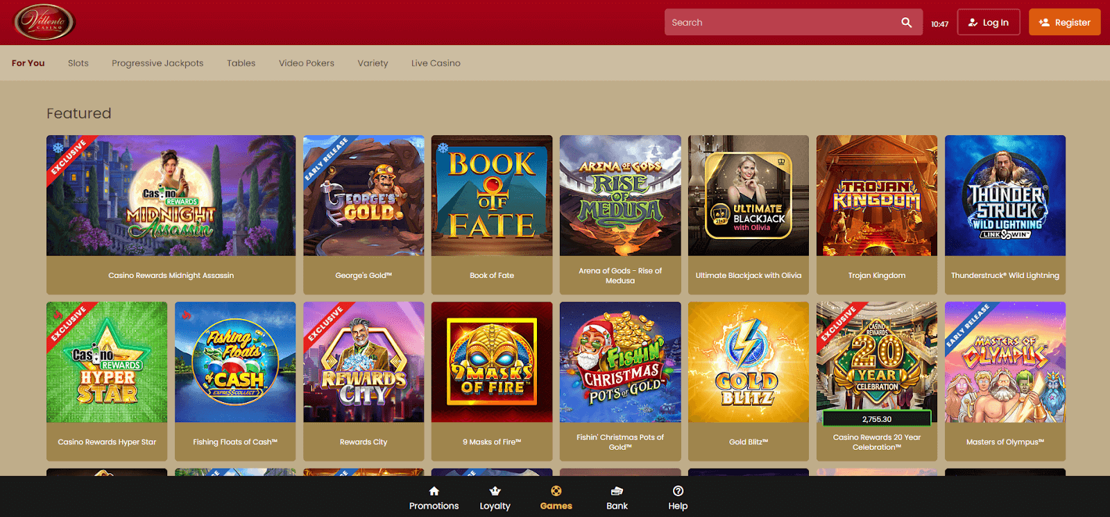 Villento Casino Games