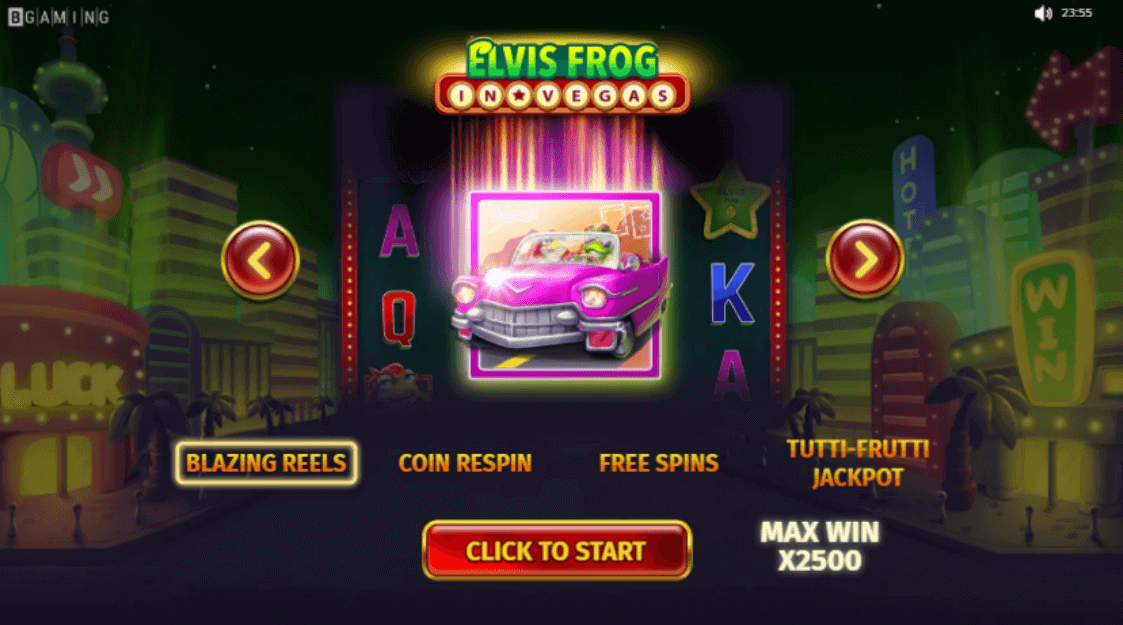 Elvis Frog in Vegas bonuses