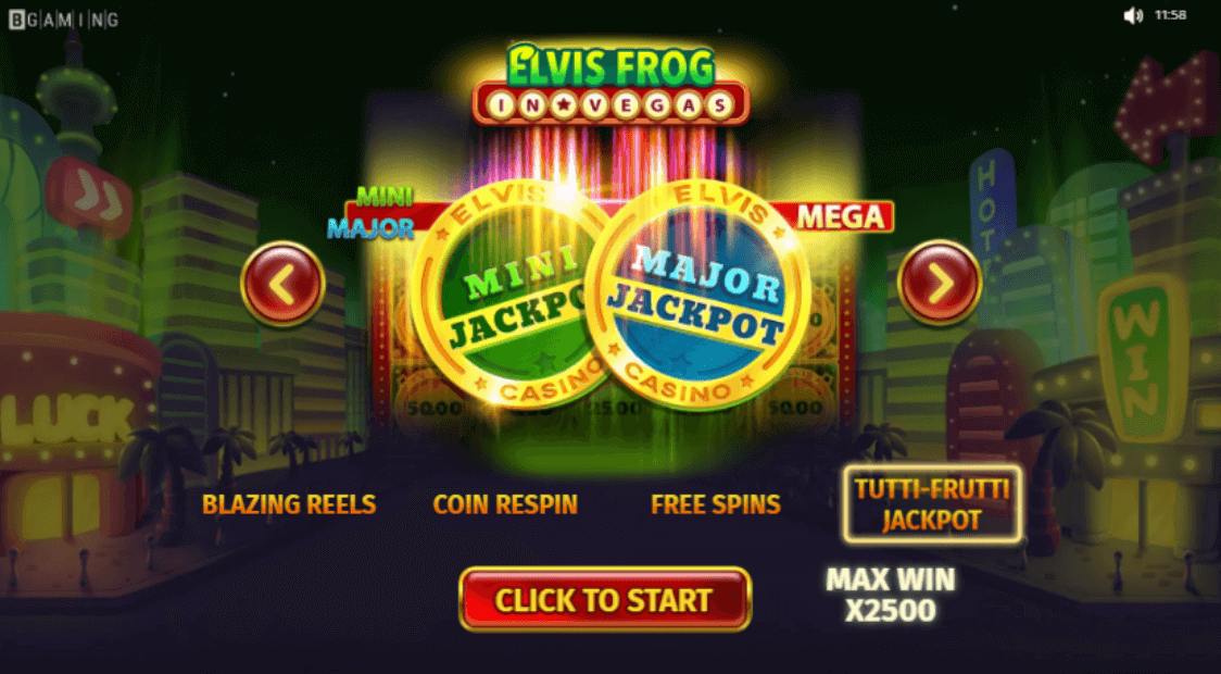 mini and major big win Elvis frog in Vegas