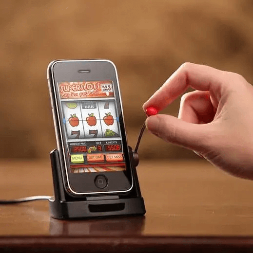 a iphone turned in a slot machine