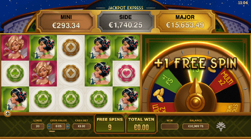 +1 free spin in Jackpot Express online pokies