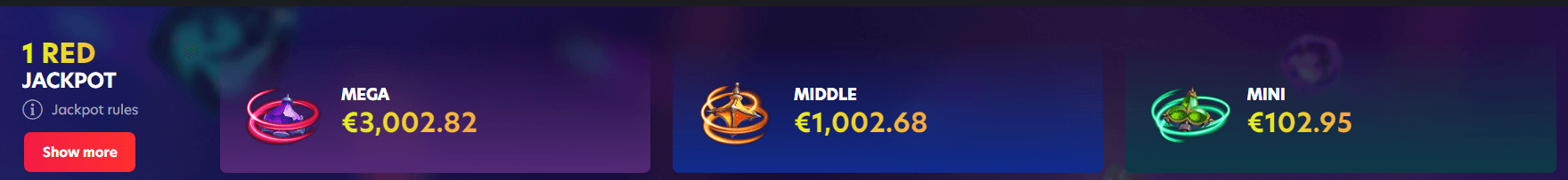 1red Jackpot online casino
