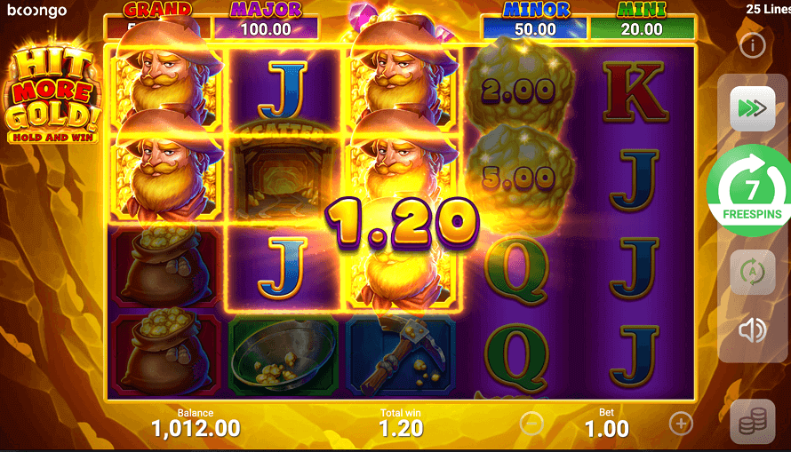 Seize winning slot combinations in the online pokies Hit More Gold.