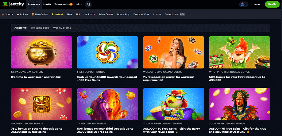 All promo JeetCity online Casino