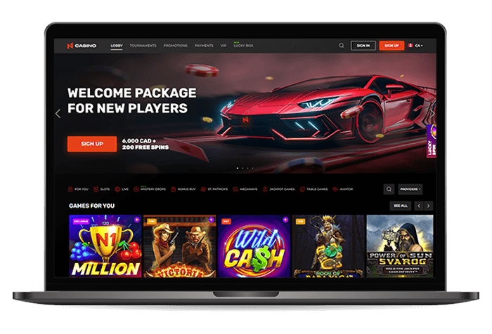 N1 Online Casino Canada Mockup