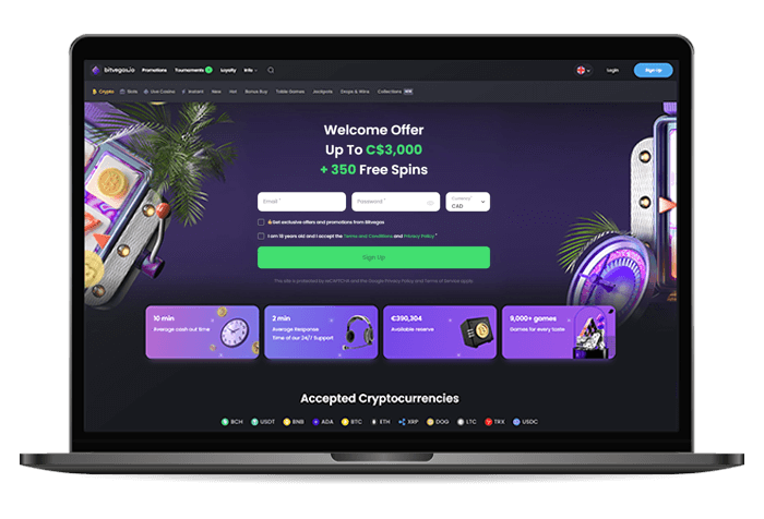 Experience Bitvegas Online Casino Canada: A Mockup