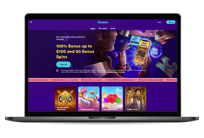 Casumo casino canada mockup