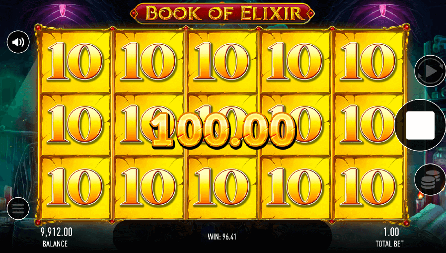 While spinning in Book of Elixir, expect an RTP of 96.11%, a well-balanced value offering real-money play appeal. Medium-high volatility means wins are less frequent yet potentially substantial. Overall, these settings offer optimal playing conditions.