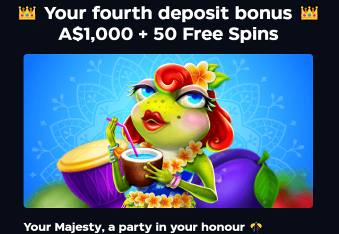 Fourth deposit bonus for the Aloha King Elvis Online Slot