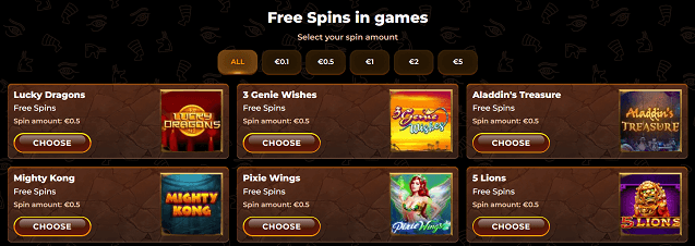Free spins in games